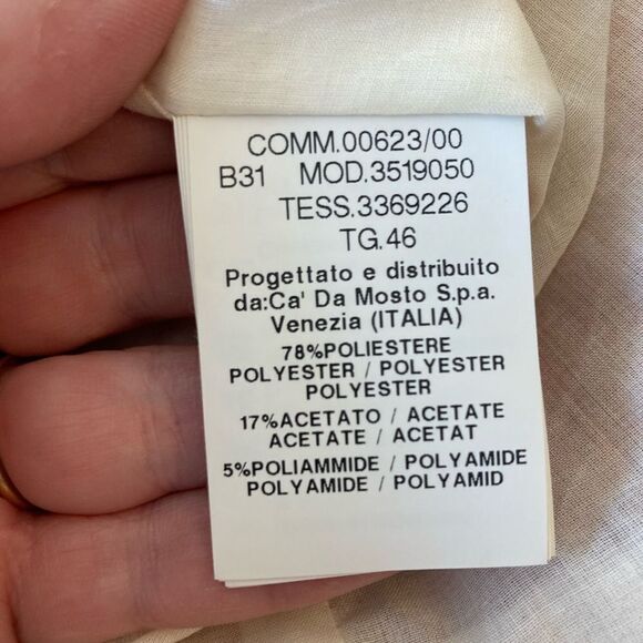 Seventy Florence Italy ladylike chic blazer w/ ribbon bow, pearls, and chains - Picture 9 of 13